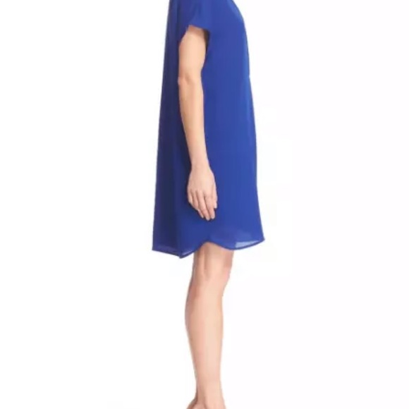 Vince Blue Silk Cap Oversized Popover Dress - Picture 5 of 8